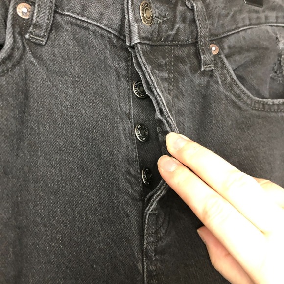 We the Free Bren Boyfriend Jean Size 25 Black Grunge Goth Indie Sleeze - Picture 10 of 16